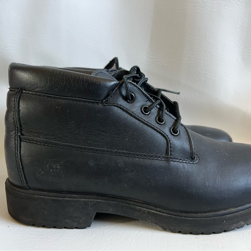 Men's Black Leather Timberland Boots